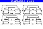 ATE - Rem montageset - 13.0460-0510.2